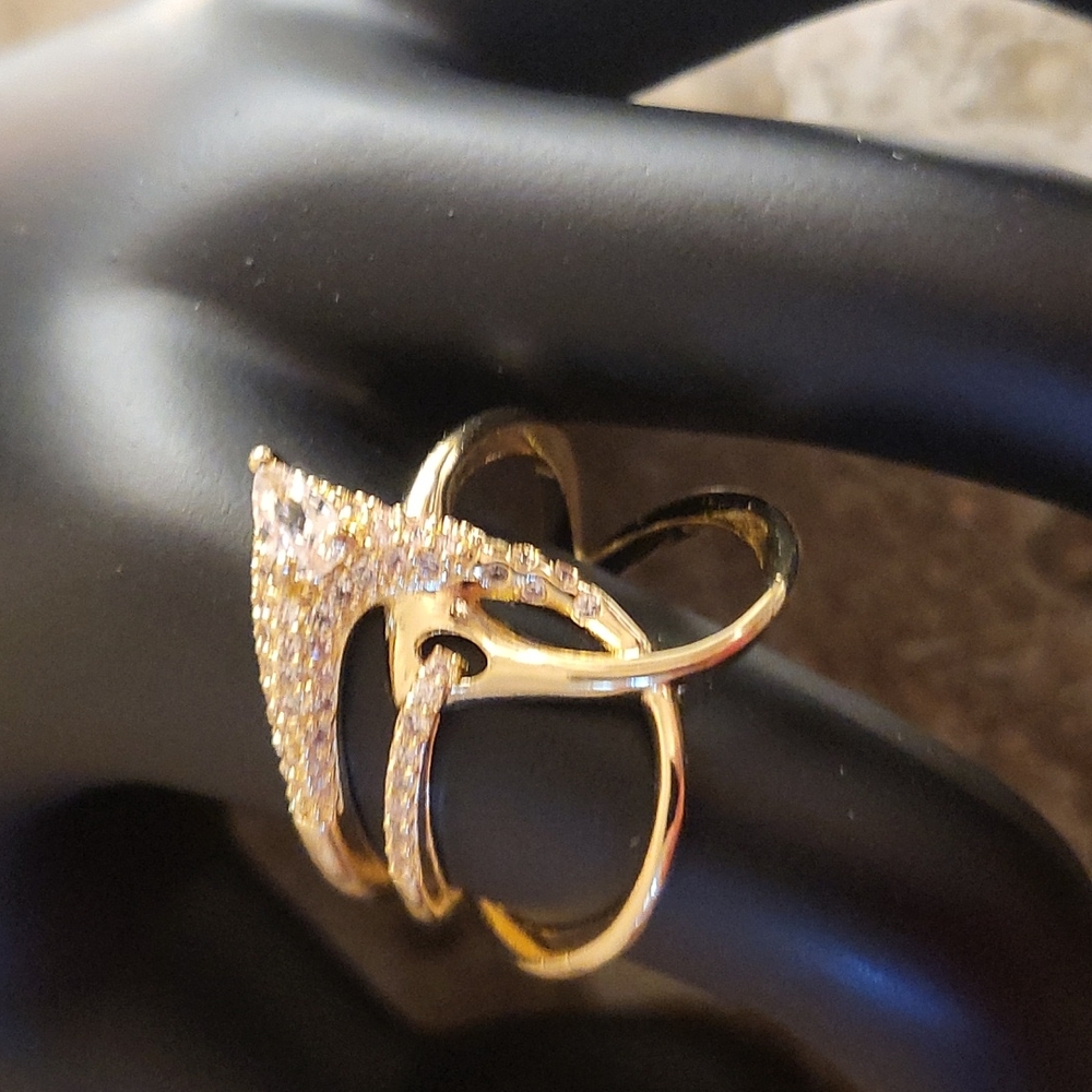 925)sterlingSILVER The Material But The Color Of The Ring Is Gold See Details Pl - Picture 2 of 3